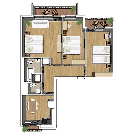 Flatista Homes - Hirschgarten Appartement München